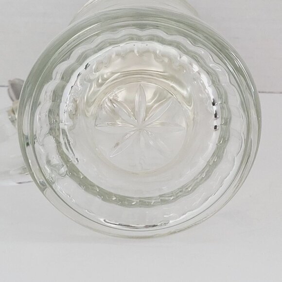 Vintage BFM-N West Germany Etched Crystal Clear Glass Beer Stein Pewter Lid - Picture 11 of 11